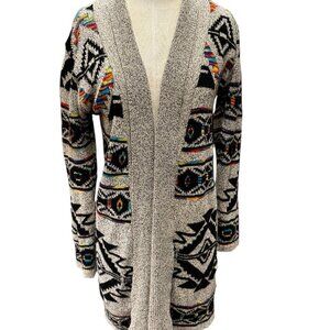 Northern Angel Women’s Tribal Aztec Open Front Cardigan Sweater – Size M (Estima